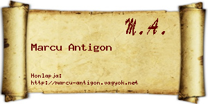Marcu Antigon névjegykártya